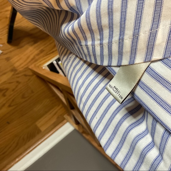 SOLD NM Neiman Marcus Striped Cotton Dress Blue Size 4 - Picture 5 of 8